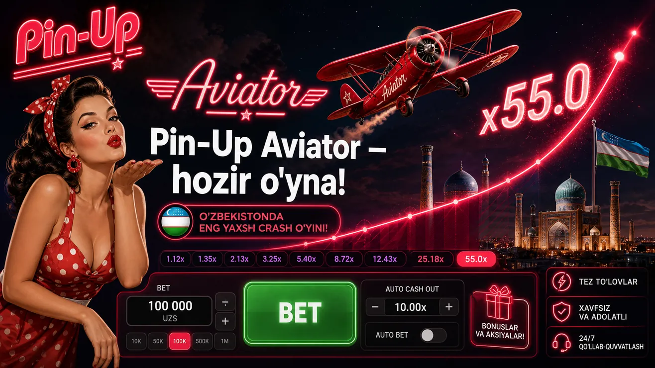 Pin-Up Casino Aviator o'yini — 65 million UZS bonus O'zbekiston uchun